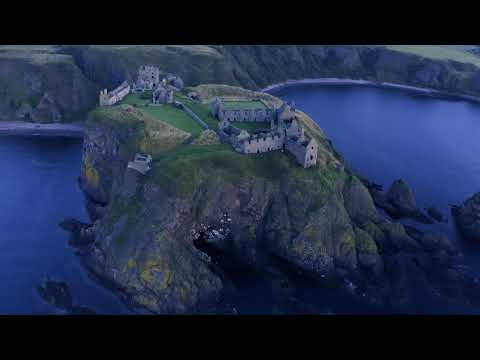 Dunnottar Castle - Spectacular Sunrise. Drone Footage. Mavic Pro 2
