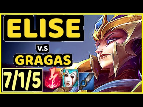 NJI (ELISE) vs GRAGAS - 7/1/5 KDA JUNGLE CHALLENGER GAMEPLAY - EUW