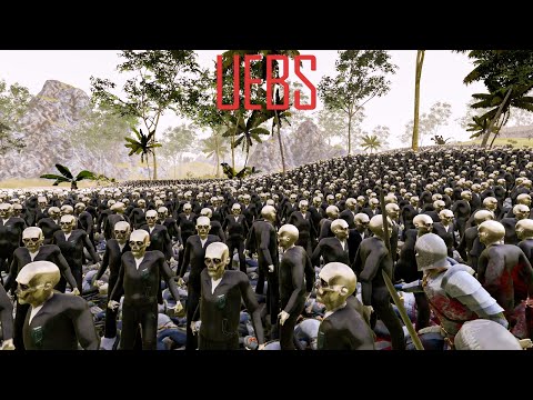 22000 Zombie Cops VS 21000 Soldier Of Gondor . Ultimate Epic Battle Simulator 2 UEBS 2