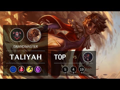 Taliyah Top vs Lucian - EUW Grandmaster Patch 9.22