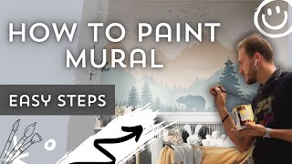SIMPLE Mural Everyone Can Do in 1 Day | Step-by-Step Tutorial