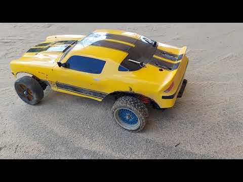 1/10 scale RC drift car with oddball rubber tires from around the house on it. Will it do good?