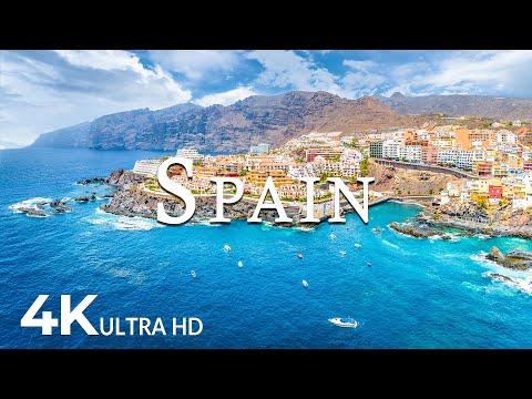 FLYING OVER SPAIN (4K UHD) - Calming Music With Beautiful Nature Videos - 4K Video Ultra HD