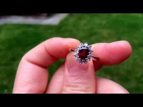 18ct ruby Diamond cluster ring