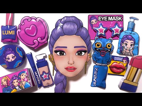 [💜Paper DIY💜] KPOP DEMON HUNTERS Rumi Skincare + Makeup + Nail Blindbag ASMR