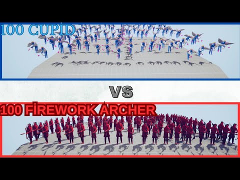 100x FİREWORK ARCHER vs 100x CUPİD l TABS l Totally Accurate Battle Simulator