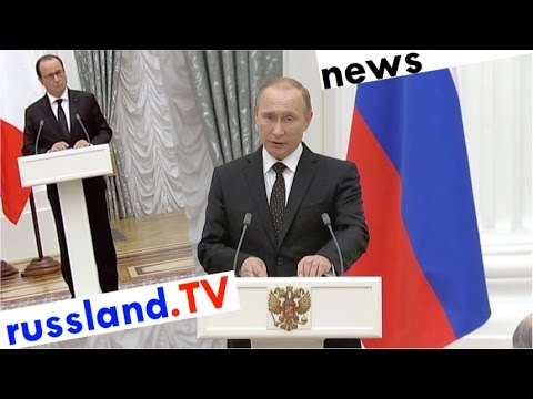 Putin auf deutsch: Hollande-Treff zu Syrien [Video]