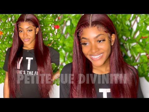 WoWEbony Video Review of Burguny Color Straight Lace Front Wig Kathy