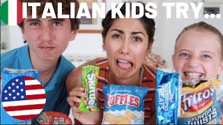 Italian kids try American snacks! (Bambini italiani assaggiano caramelle americane) Part 2