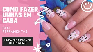 Como fazer unhas em casa | Sem ferramentas | Lindas unhas decoradas bem fcil #lindasunhas