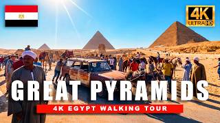 🇪🇬 Exploring the Great Pyramids of Giza | On the Ground in Ancient Egypt | 4K HDR 60fps