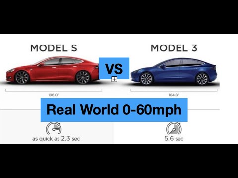Tesla Model S Performance vs Model S P85 vs Model 3 Standard Range Plus 0-60 Dragy | Vlog 403