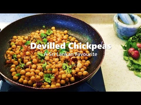 Sri Lankan Spicy Devilled Chickpeas. Healthy, easy to make. So good, can keep munching all day!