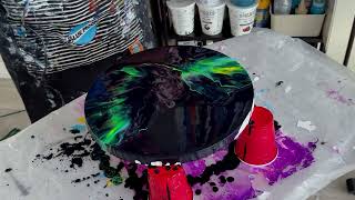 WOW!! Dreamy Abstract Fluid Art Dutch Pour | A SIMPLE and MINIMAL Acrylic Pour on Black Base 💫 💫