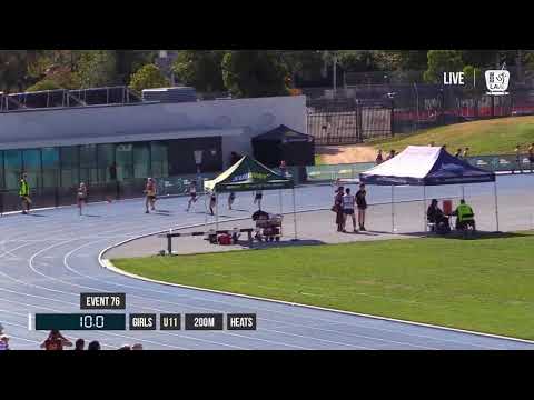 GIRLS U11 200M HEAT 2 - 2018 STATE TRACK AND FIELD CHAMPIONSHIPS // LAVicTV
