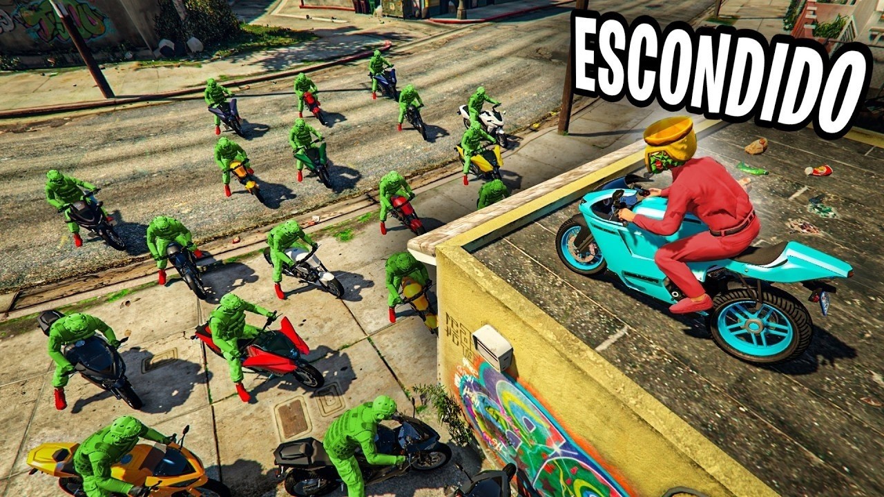 JUEGO AL ESCONDITE EN MOTO PERO ME ESCONDO EN UN SITIO BRUTAL! - GTA 5 ONLINE