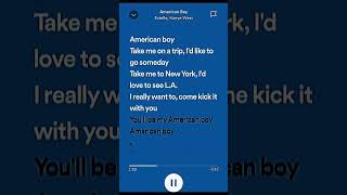 American Boy | Estelle feat. Kanye West | #viral #lyrics #spotify #subscribe #spotifylyrics
