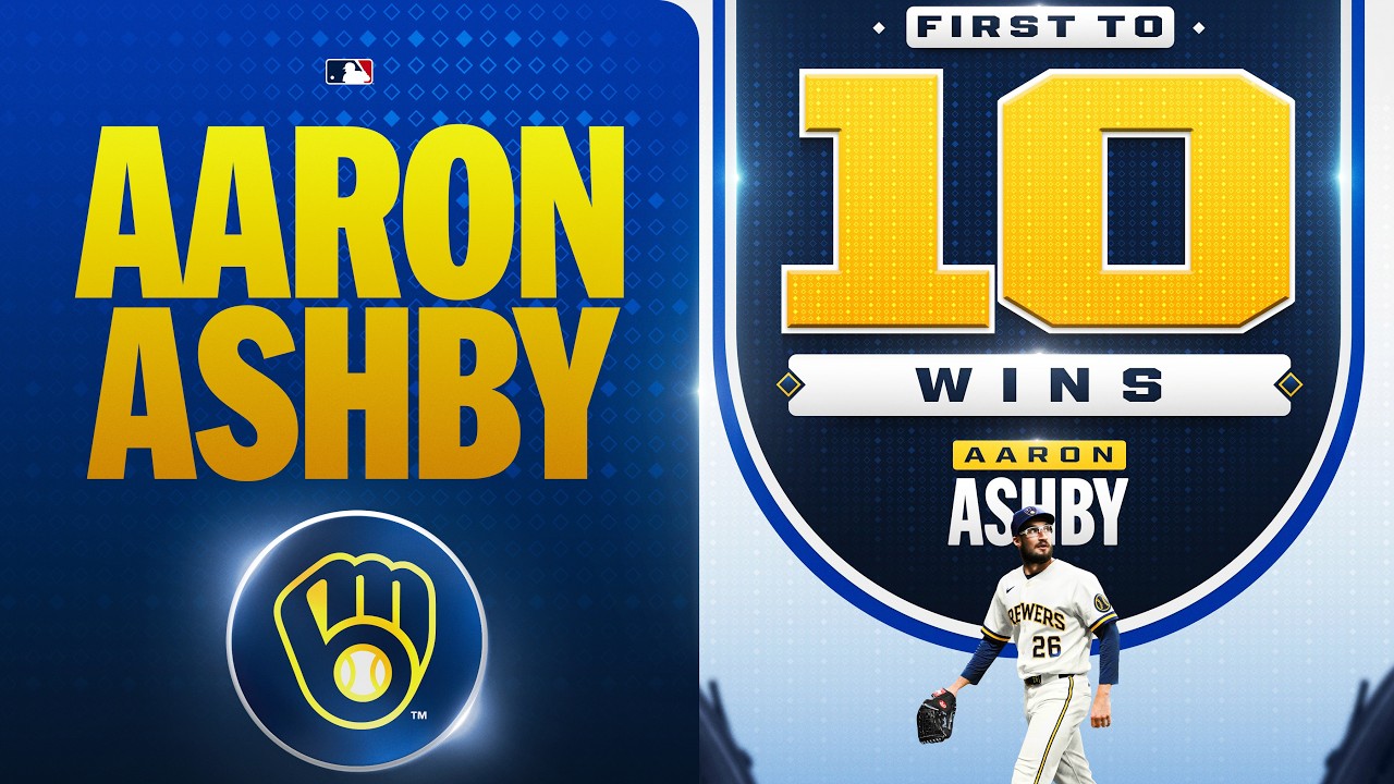 FIRST MLB PITCHER to 10 wins in 2026! Aaron Ashby has been DOMINANT for the Brewers!