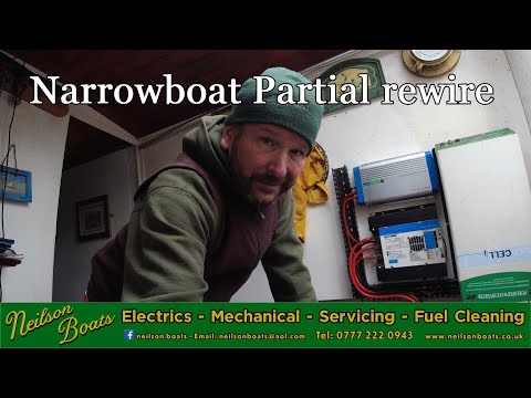 Narrowboat partial rewire on the Staffordshire and Worcester canal.