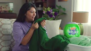  Woman folding her clothes