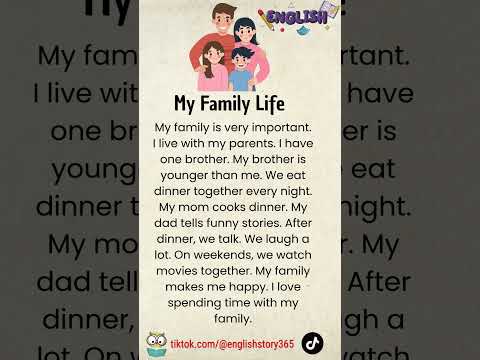 English Story | My Family Life | Learn English Through Story