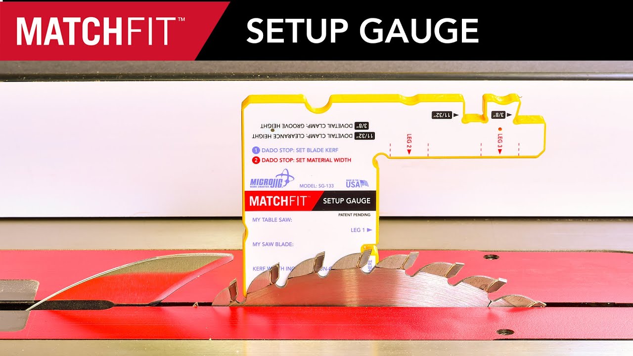 MATCHFIT Setup Gauge. No dado blade required | #1 Best MATCHFIT Setup Gauge. No dado blade required | #1 Best