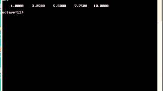GNU Octave the linspace function
