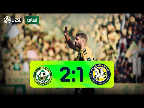Superliga 27-tur. Neftchi - Surxon bahsida kiritilgan gollar va xavfli vaziyatlar (Highlights)