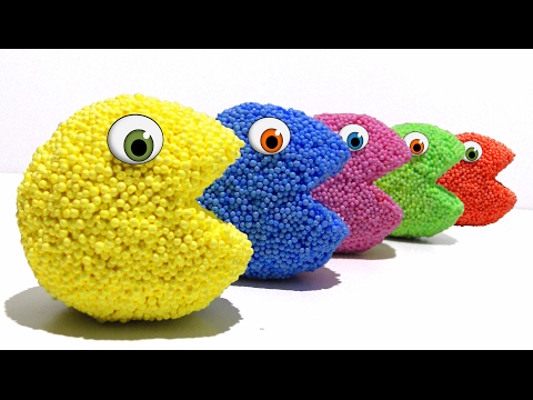 Foam Clay Pac-Man Learn Colors Surprise Egg Nursery Rhythms For Kids