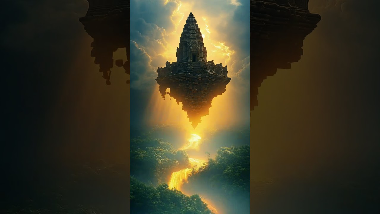 The Floating Stone Temple – AI Generated Fantasy Art