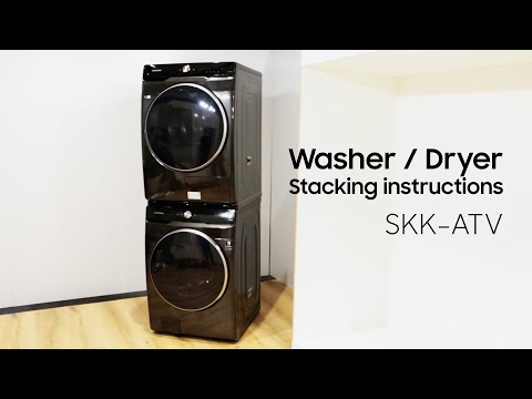 How to install the 16kg Washing Machine Stacking Kit (SKK-ATV/SA) | Samsung New Zealand