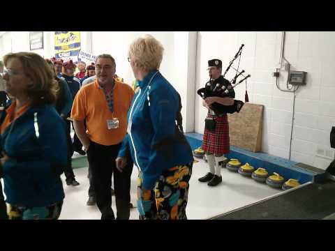 Matt piping the teams