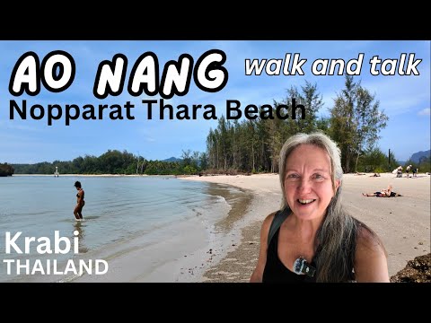 Walk and talk about Ao Nang along Nopparat Thara beach | solo travel vlog Thailand