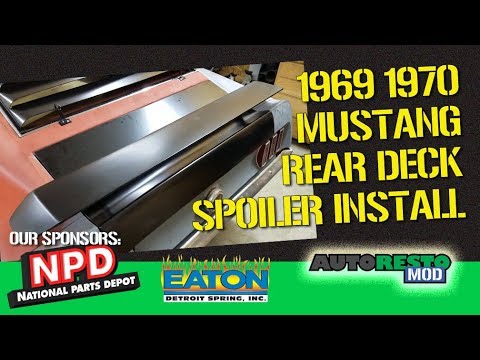 Rear Deck Spoiler Install for 1969 1970 Mustang How To  Episode 353 Autorestomod 1