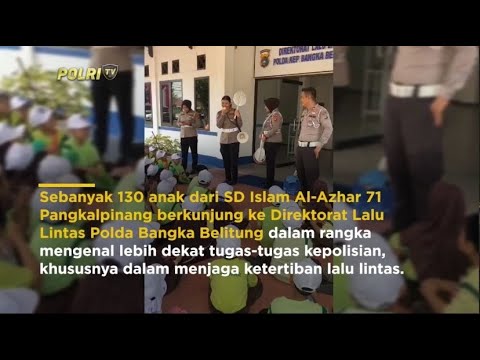 SISWA SD KUNJUNGI DITLANTAS POLDA BABEL