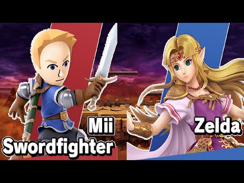 Mii Swordfighter vs. Zelda (Super Smash Bros. Ultimate)