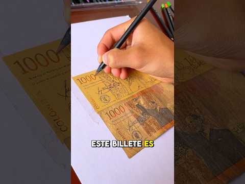 Dibuje el viejo billete de mil pesos colombianos 😱😱😱 #art #arte #drawing #dibujo