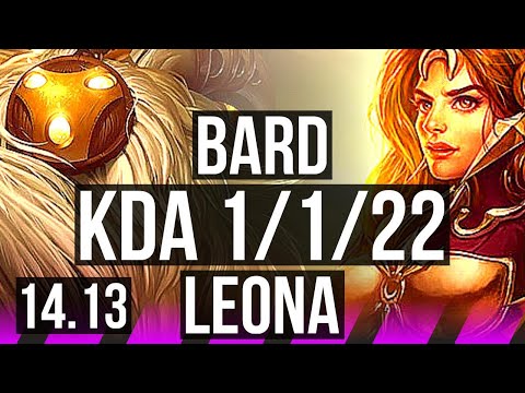 BARD & Akshan vs LEONA & Ziggs (SUP) | 1/1/22, 500+ games, Rank 11 Bard | EUW Challenger | 14.13