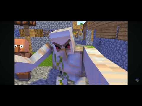 Attack on Titans and Boss Titan Colossal vs Iron golem in Minecraft Animation