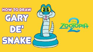 How to Draw Gary The Snake from Zootopia 2