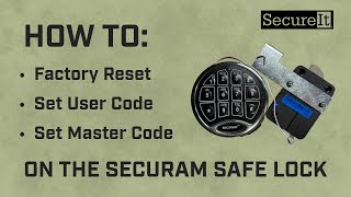 Reset Securam Gun Safe Lock - How to remove the manufacturer