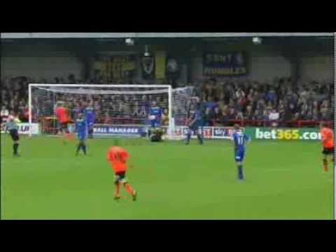 Sam Winnall's goal for Scunthorpe against AFC Wimbledon - August 2013