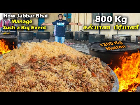 800 Kg Chennai Marriage Biryani Cooking Vlog | Jabbar Bhai Biryani Bulk Cooking…