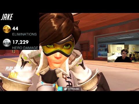 Jake Pro Tracer and Hanzo - 44 elims! POTG! [ Overwatch Season 30 Top 500 ]