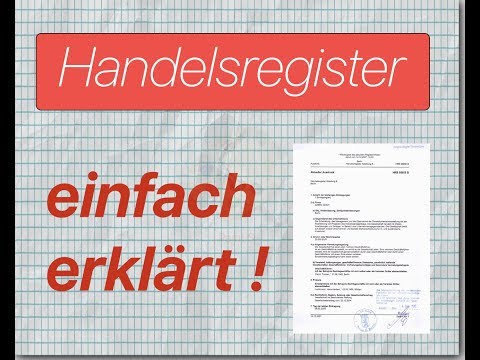 Handelsregister einfach erklärt Fit für die Prüfung