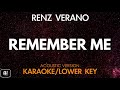 Renz Verano - Remember Me (Karaoke/Acoustic) [Lower Key]