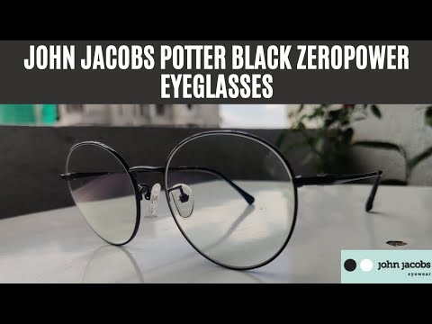John Jacobs Eyeglasses Potter Black Zero Power BLU Anti-Glare Anti-Fog Lenses Unboxing!!