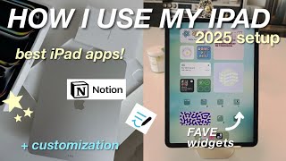 My 2025 iPad Setup | how I use it *planning, productivity, widgets*👩🏻‍💻💗