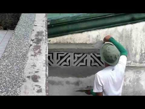 Decorative blocks above arc