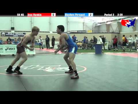 Jess Hankin vs. Stephen Persaud at 2013 ASICS FILA Cadet Nationals - GR